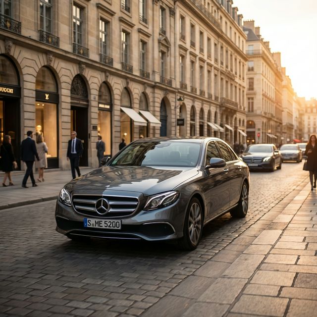 Mercedes-Benz E-Class luxury sedan for executive travel