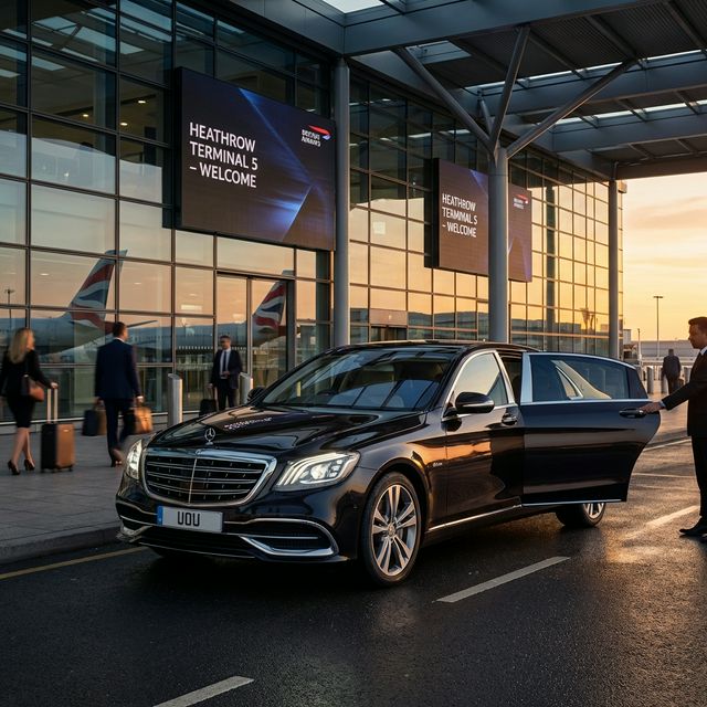 Luxury chauffeur transfer from Swindon to London Heathrow Airport LHR